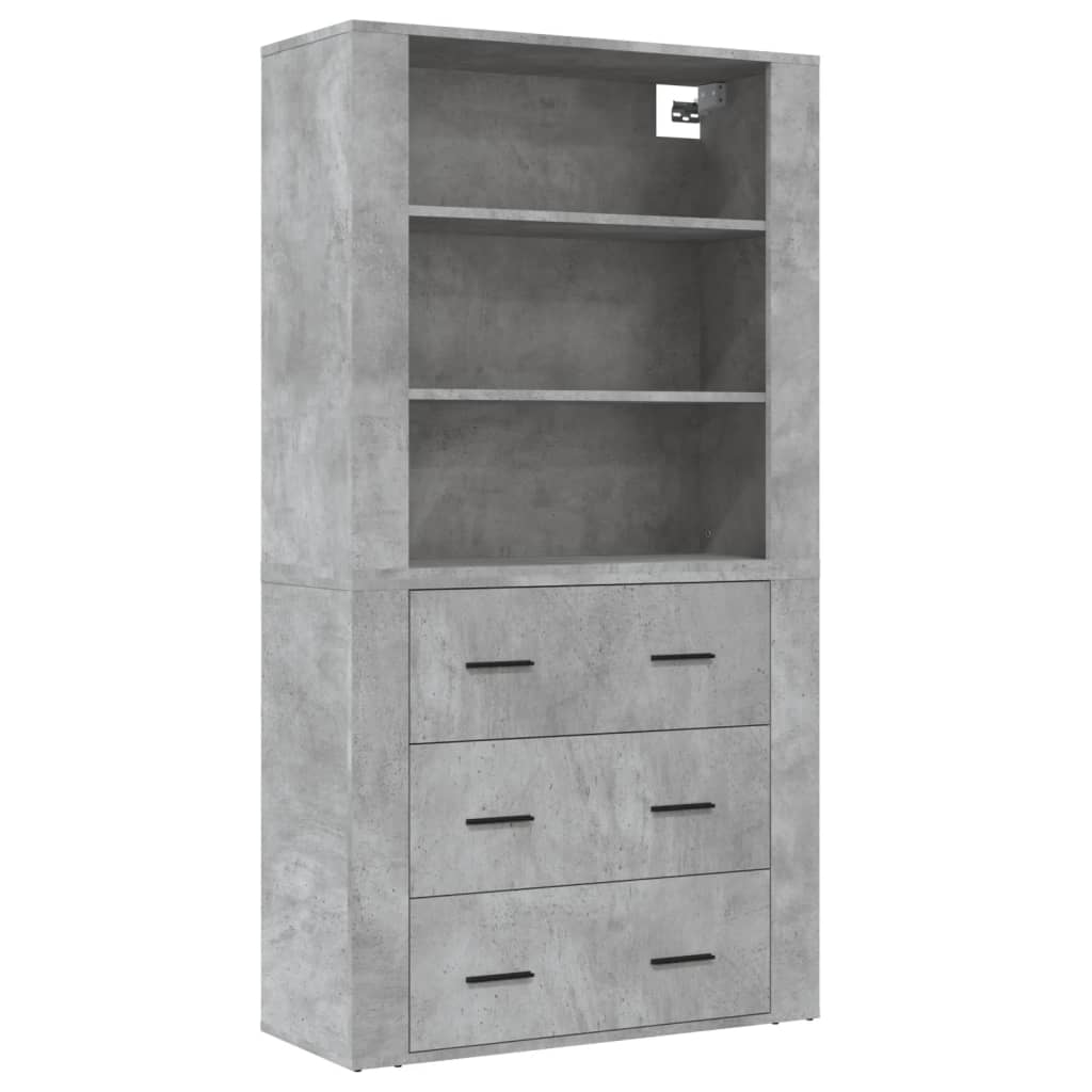 Credenza Grigio Cemento in Legno Multistrato