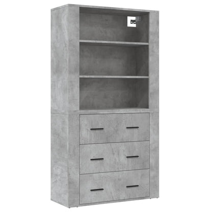 Credenza Grigio Cemento in Legno Multistrato
