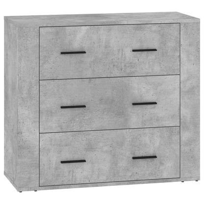 Credenze 3 pz Grigio Cemento in Legno Multistrato