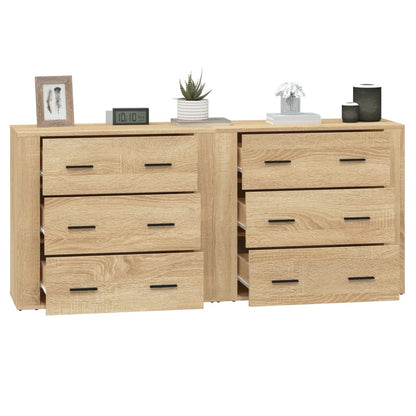 Credenze 2 pz Rovere Sonoma in Legno Multistrato | homemem39