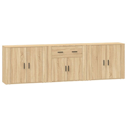 Credenze 3 pz Rovere Sonoma in Legno Multistrato - homemem39