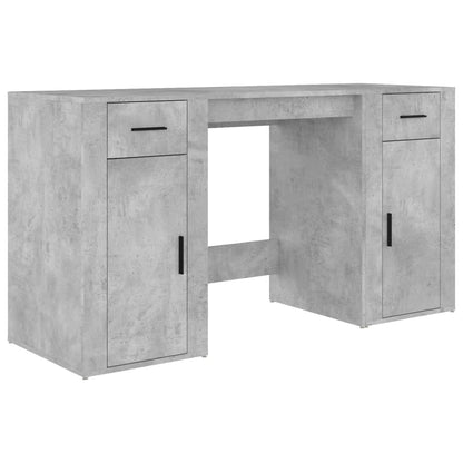 Scrivania con Armadietto Grigio Cemento in Legno Multistrato - homemem39
