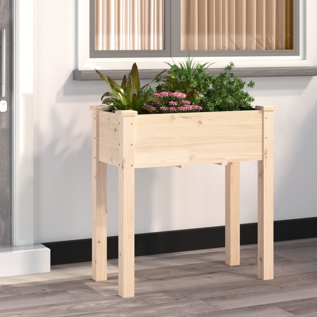Fioriera con Fodera Legno Massello di Abete