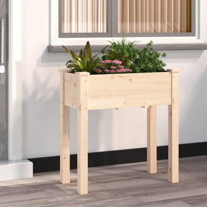 Fioriera con Fodera Legno Massello di Abete