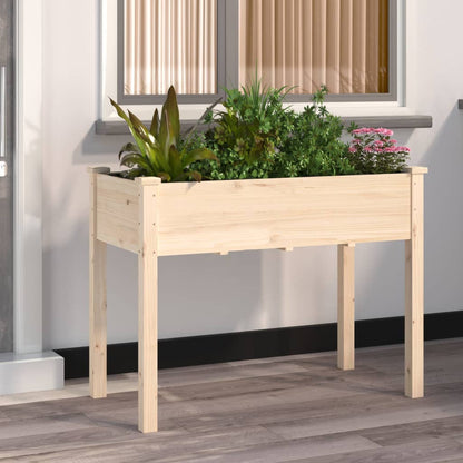 Fioriera con Fodera Legno Massello di Abete
