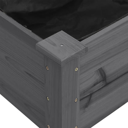 Fioriera con Fodera Grigia Legno Massello di Abete