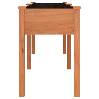 Fioriera con Fodera Marrone 203x53x76cm Legno Massello di Abete - homemem39