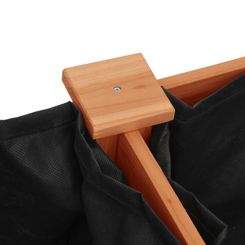 Fioriera con Fodera Marrone 203x53x76cm Legno Massello di Abete | homemem39