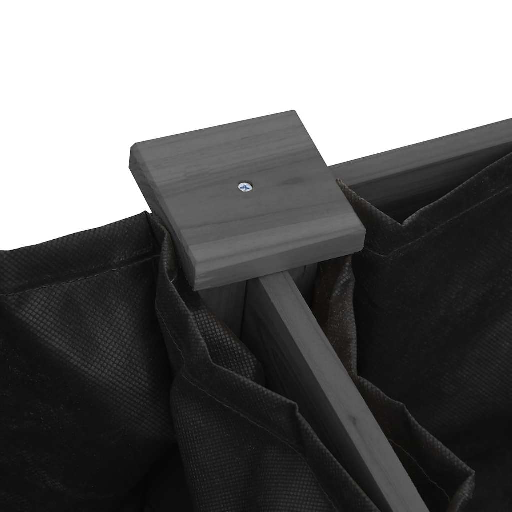 Fioriera con Fodera Grigia 203x53x76cm Legno Massello di Abete | homemem39