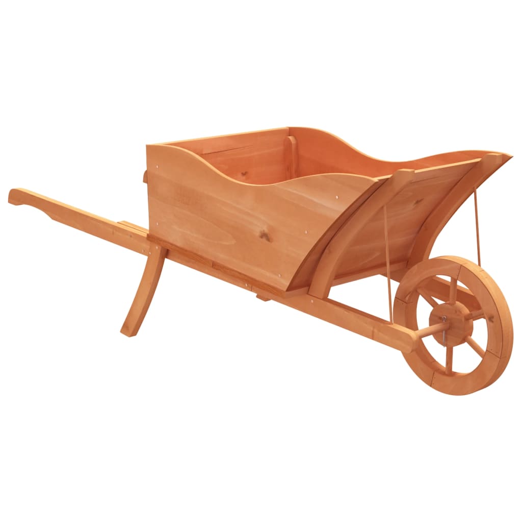 Fioriera a Carriola 128x45,5x43 cm in Legno Massello di Abete | homemem39