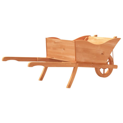 Fioriera a Carriola 128x45,5x43 cm in Legno Massello di Abete - homemem39