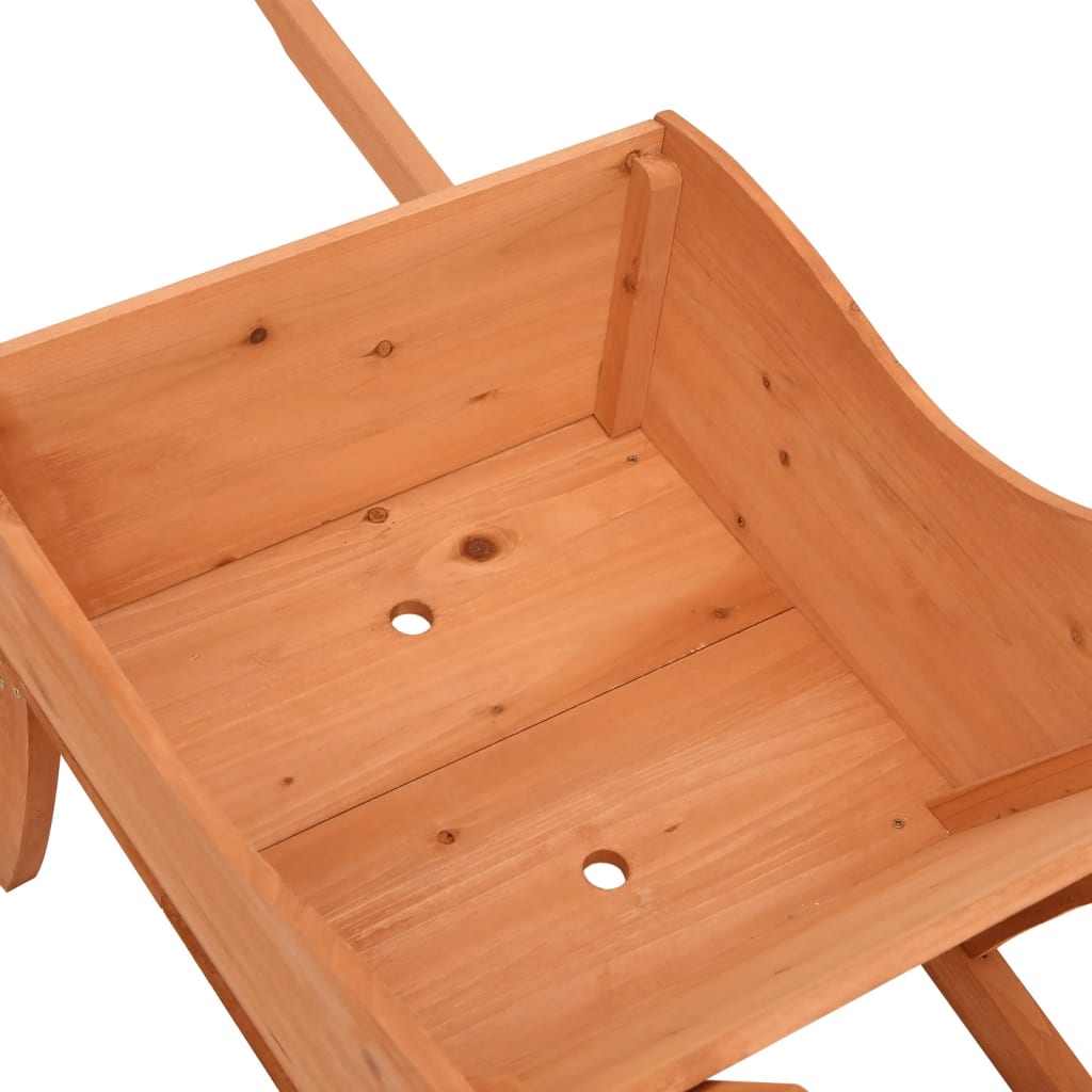 Fioriera a Carriola 128x45,5x43 cm in Legno Massello di Abete - homemem39