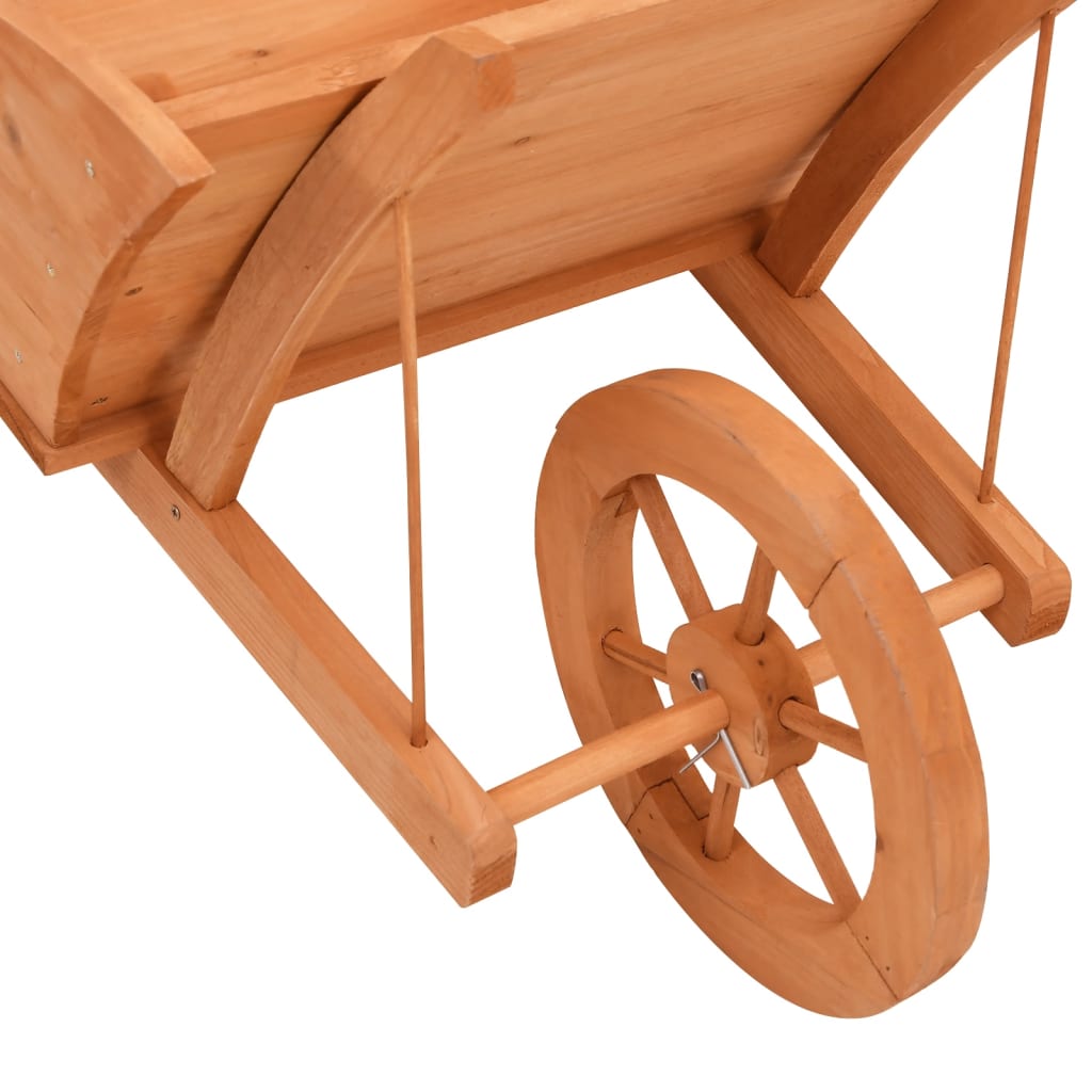 Fioriera a Carriola 128x45,5x43 cm in Legno Massello di Abete | homemem39