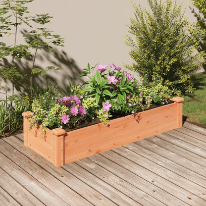 Fioriera Giardino con Fodera Marrone Massello Abete