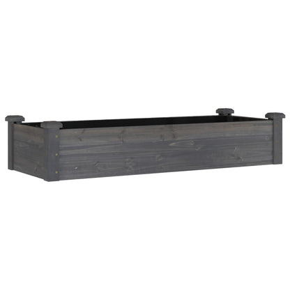 Fioriera Giardino con Fodera Grigia 120x45x25cm Massello Abete | homemem39
