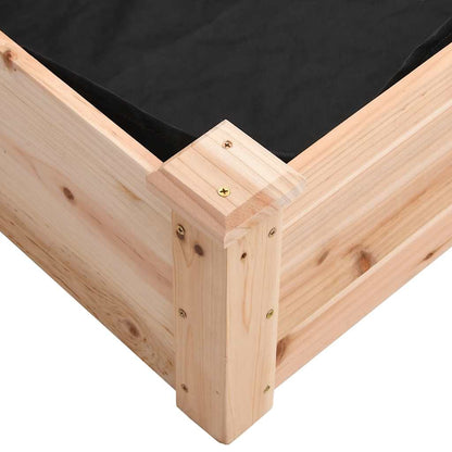 Fioriera Rialzata da Giardino Fodera 120x60x25cm Massello Abete | homemem39