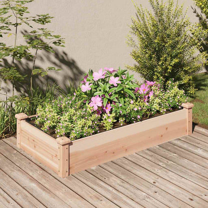 Fioriera Rialzata da Giardino Fodera 120x60x25cm Massello Abete | homemem39