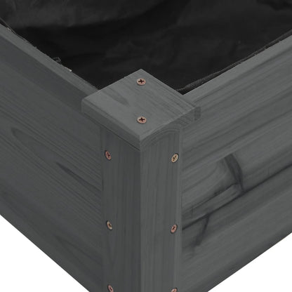 Fioriera Giardino con Fodera Grigia 120x60x25cm Massello Abete | homemem39