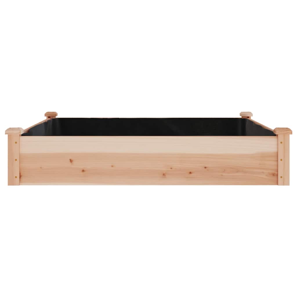 Fioriera Rialzata Giardino Fodera 120x120x25cm Massello Abete | homemem39