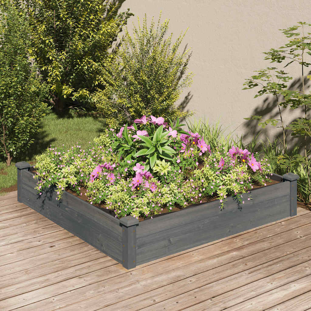 Fioriera Giardino con Fodera Grigia Massello Abete