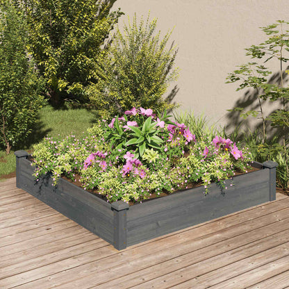 Fioriera Giardino con Fodera Grigia Massello Abete