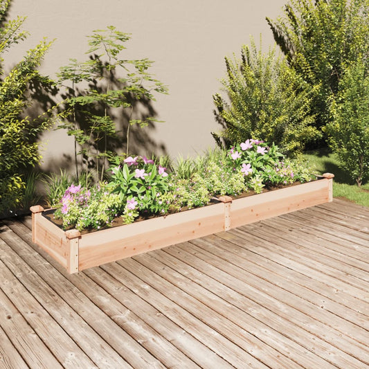 Fioriera Rialzata da Giardino Fodera 240x60x25cm Massello Abete - homemem39