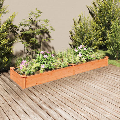 Fioriera Giardino con Fodera Marrone Massello Abete