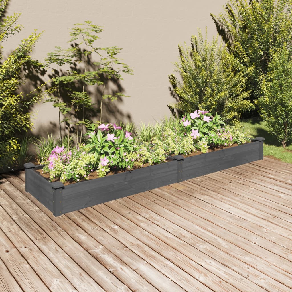 Fioriera Giardino con Fodera Grigia Massello Abete