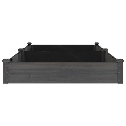 Fioriera Giardino con Fodera Grigia 240x120x25cm Massello Abete - homemem39