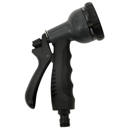Tubo da Giardino con Ugello Spray Argento 0,6" 7,5 m in Acciaio