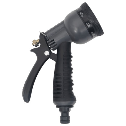 Tubo da Giardino con Ugello Spray Argento 0,6" 15 m in Acciaio