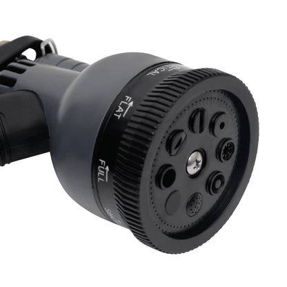 Tubo da Giardino con Ugello Spray Argento 0,6" 15 m in Acciaio