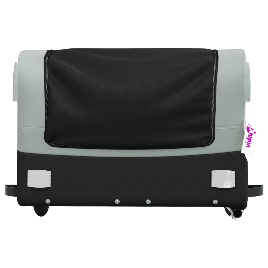 Rimorchio da Bici Nero e Grigio 45 kg in Ferro - homemem39