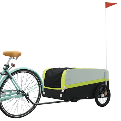 Rimorchio da Bici Nero e Verde 45 kg in Ferro - homemem39