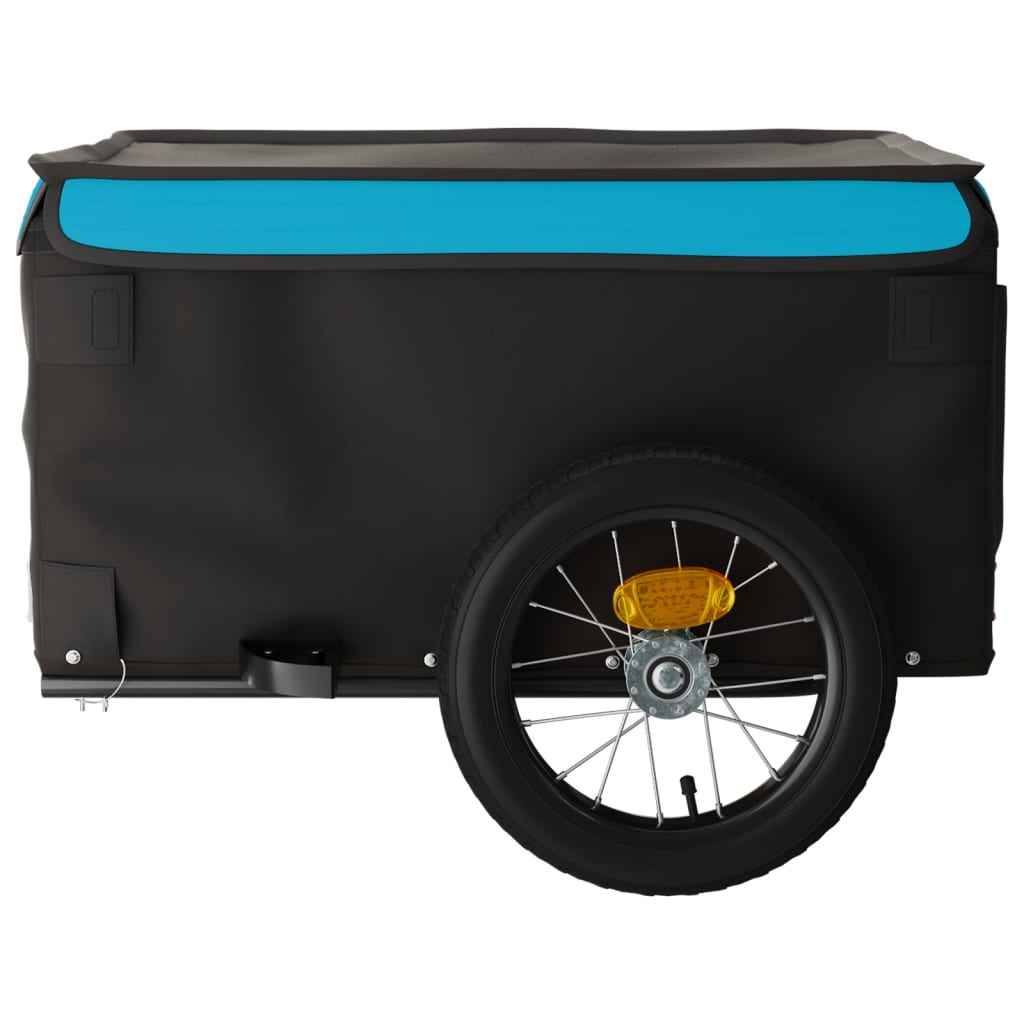Rimorchio da Bici Nero e Blu 30 kg in Ferro - homemem39