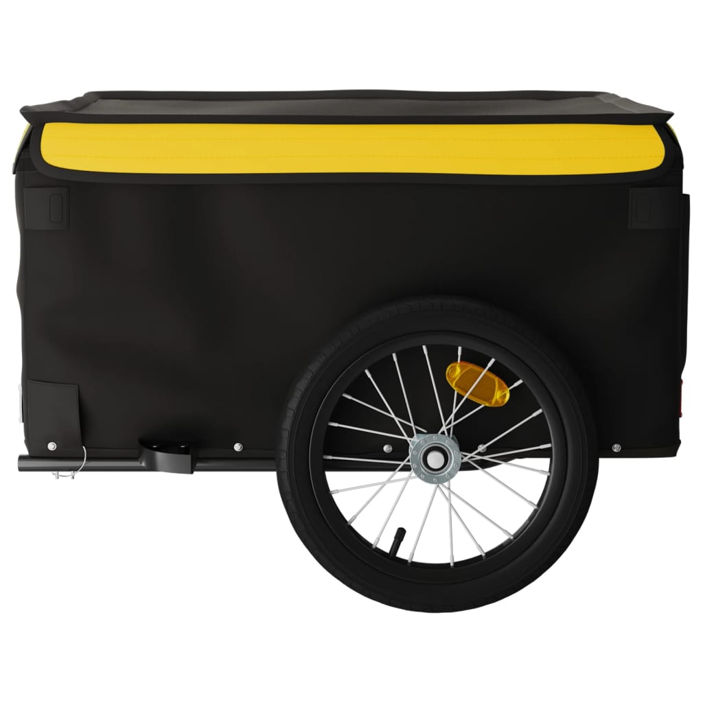 Rimorchio da Bici Nero e Giallo 45 kg in Ferro - homemem39