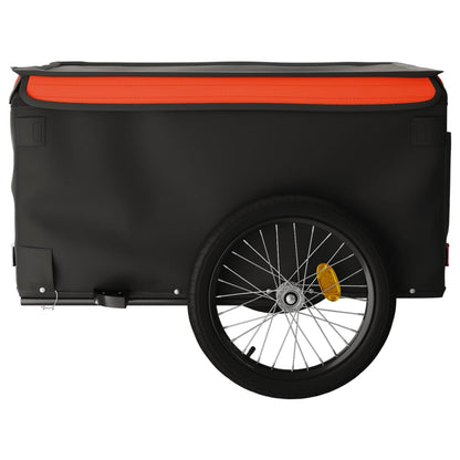 Rimorchio da Bici Nero e Arancione 45 kg in Ferro - homemem39