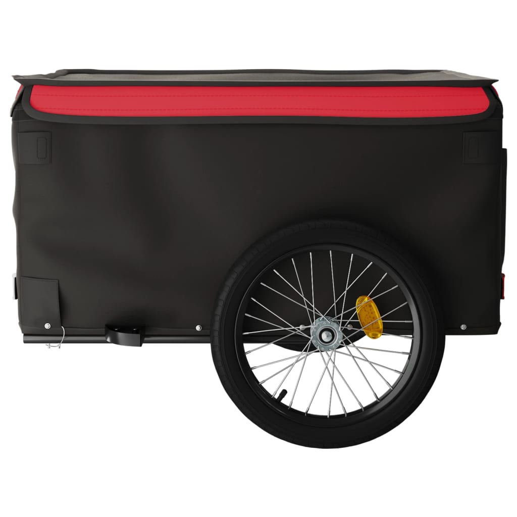 Rimorchio da Bici Nero e Rosso 45 kg in Ferro - homemem39
