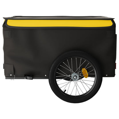 Rimorchio da Bici Nero e Giallo 45 kg in Ferro - homemem39