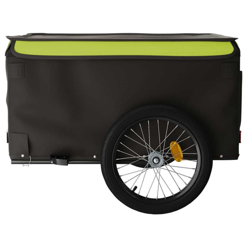 Rimorchio da Bici Nero e Verde 45 kg in Ferro - homemem39