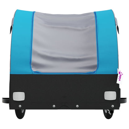 Rimorchio da Bici Nero e Blu 30 kg in Ferro | homemem39