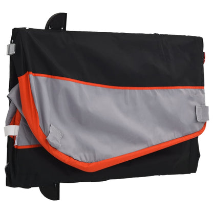 Rimorchio da Bici Nero e Arancione 30 kg in Ferro | homemem39