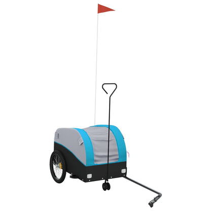 Rimorchio da Bici Nero e Blu 30 kg in Ferro | homemem39