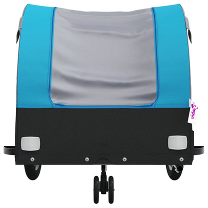 Rimorchio da Bici Nero e Blu 30 kg in Ferro | homemem39