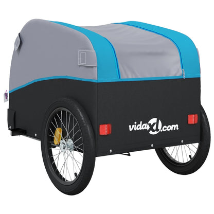 Rimorchio da Bici Nero e Blu 30 kg in Ferro | homemem39