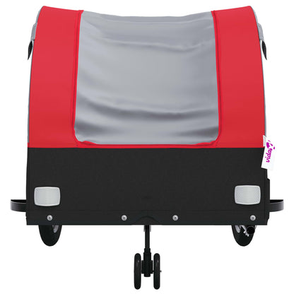 Rimorchio da Bici Nero e Rosso 45 kg in Ferro | homemem39