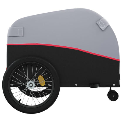 Rimorchio da Bici Nero e Rosso 45 kg in Ferro | homemem39