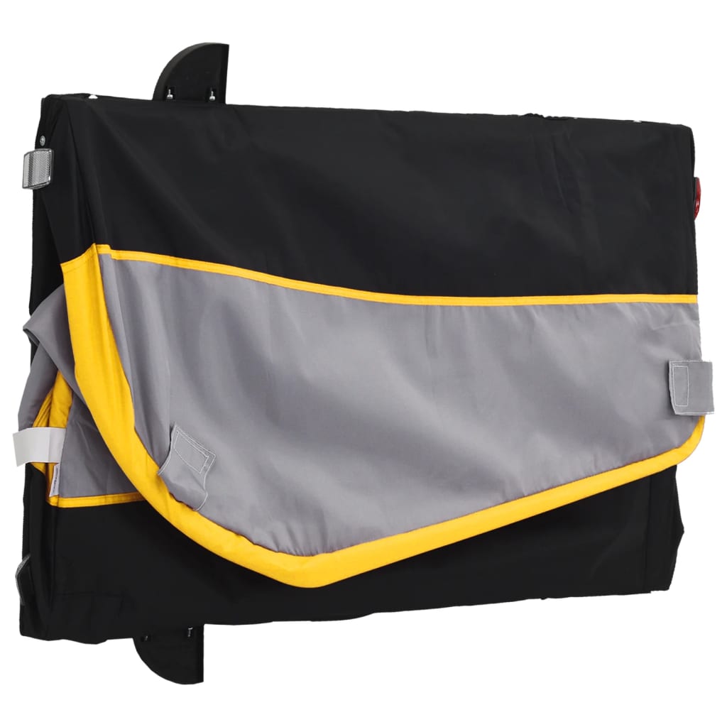 Rimorchio da Bici Nero e Giallo 45 kg in Ferro | homemem39