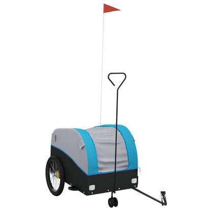 Rimorchio da Bici Nero e Blu 45 kg in Ferro | homemem39