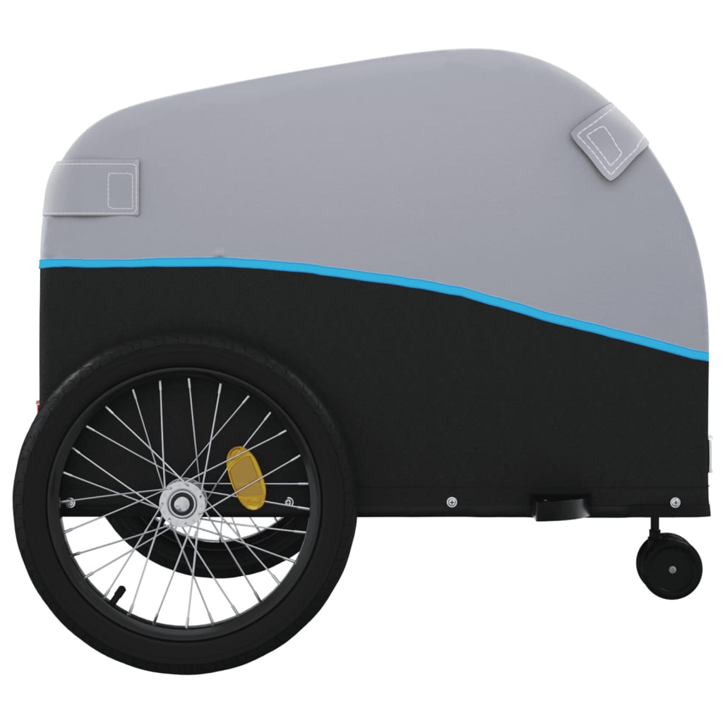 Rimorchio da Bici Nero e Blu 45 kg in Ferro | homemem39
